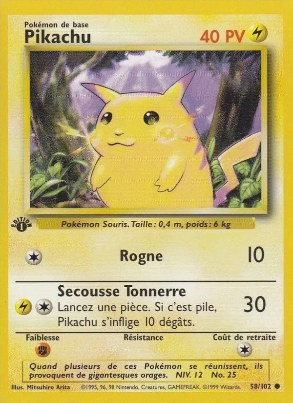 Pikachu, Set de Base